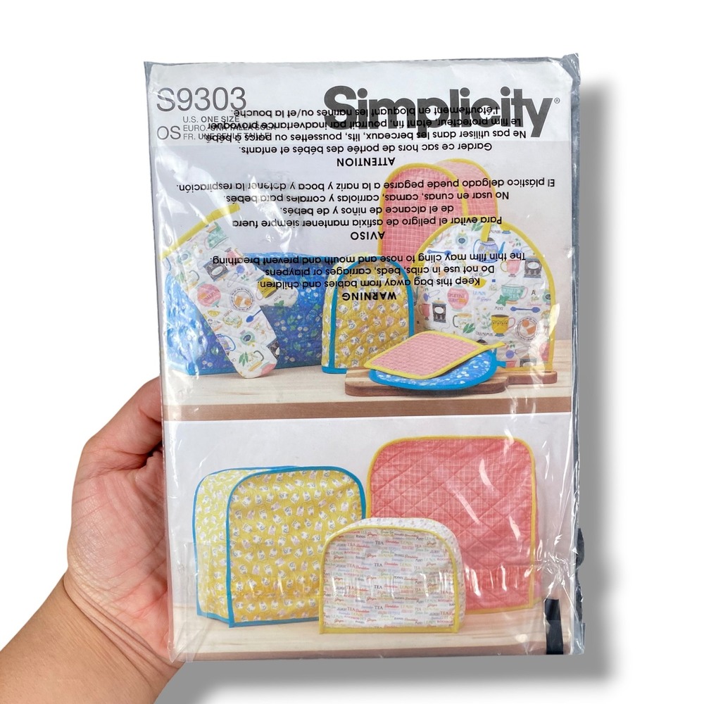 Simplicity S9303 Kitchen Appliance Covers Pot Holders Oven Mitt Sewing Pattern